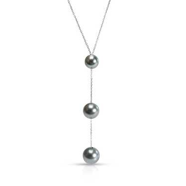 Tiffany & Co. Blue Nile Pearl Drop Necklace in 18… - image 1