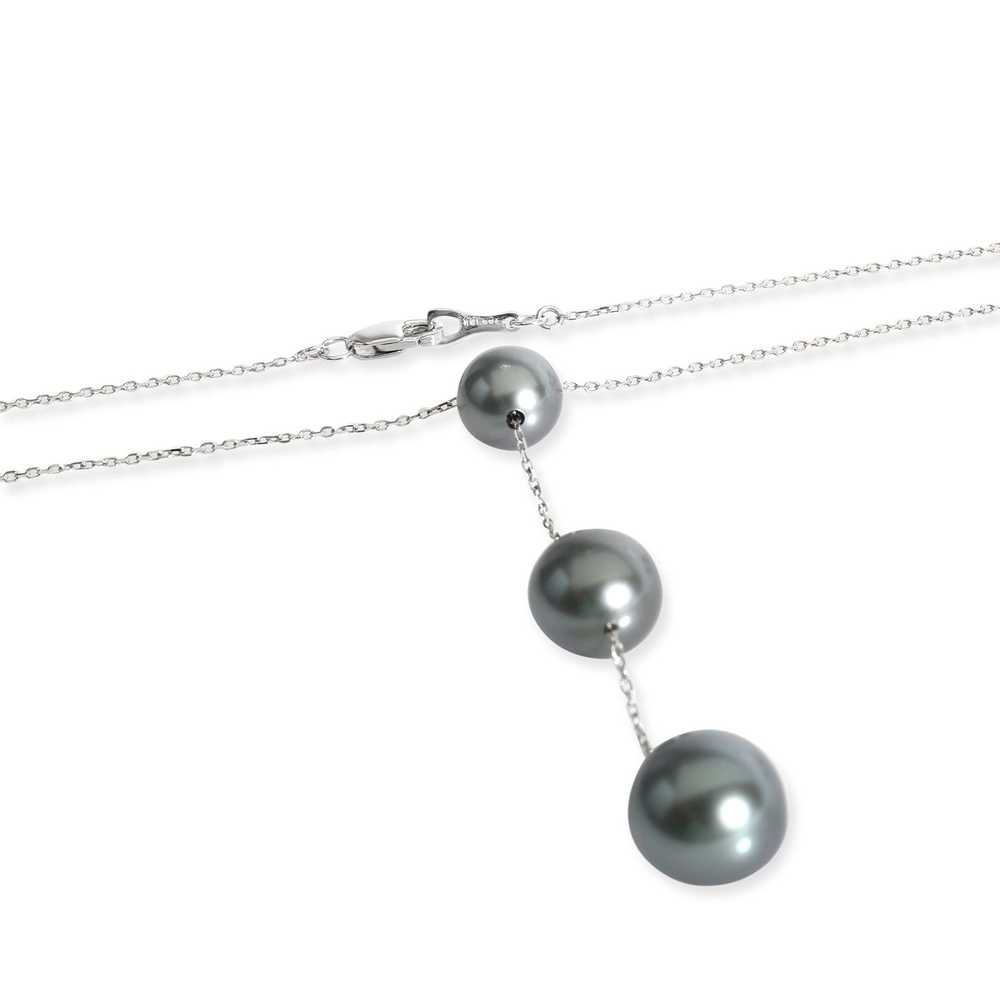 Tiffany & Co. Blue Nile Pearl Drop Necklace in 18… - image 3