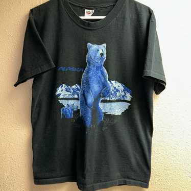 Vintage 90’s Alaska Bear Single Stitch Shirt sz L - image 1