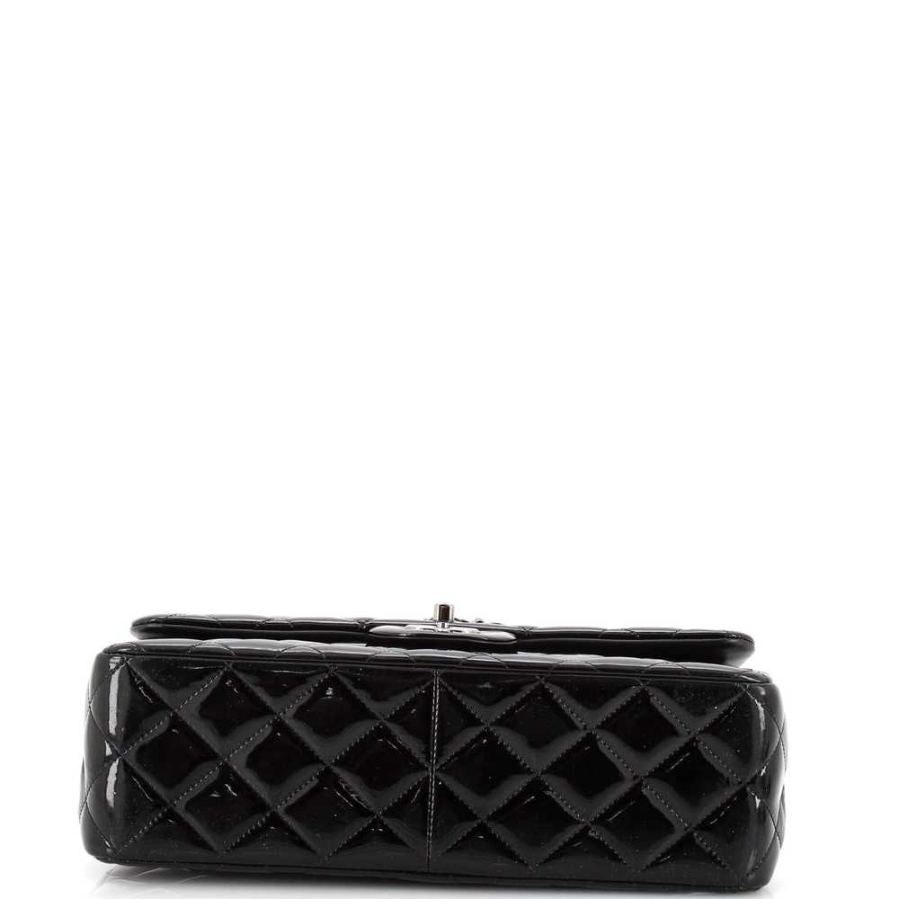 CHANEL Classic Double Flap Bag Quilted Patent Jum… - image 5