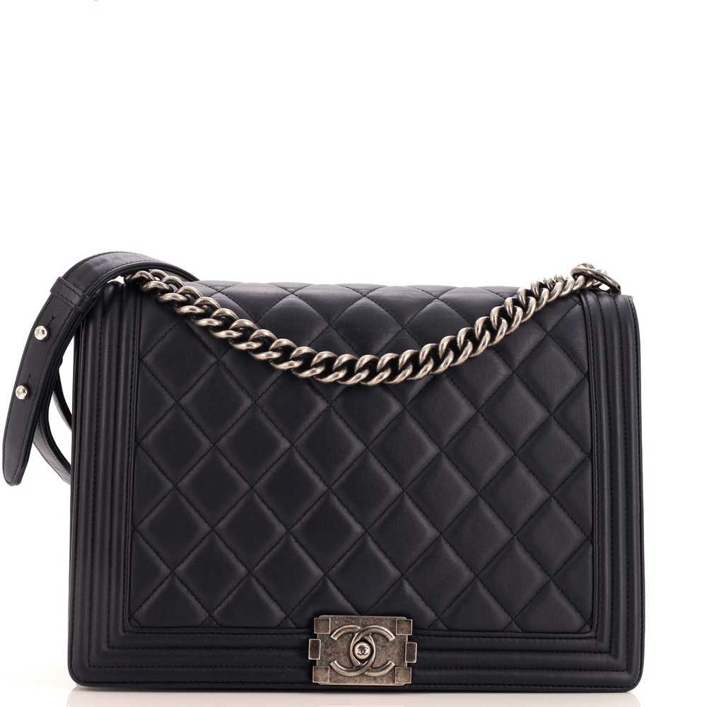 CHANEL Boy Flap Bag Quilted Lambskin Large - image 1