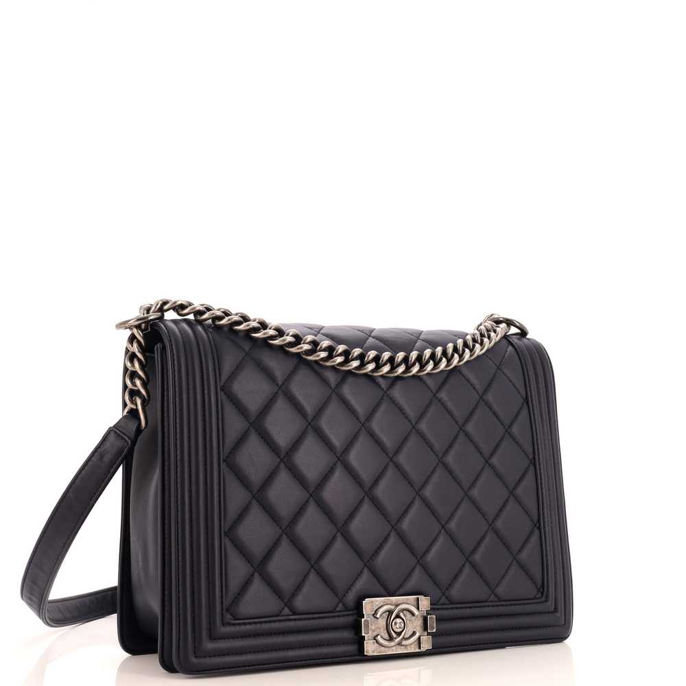 CHANEL Boy Flap Bag Quilted Lambskin Large - image 2