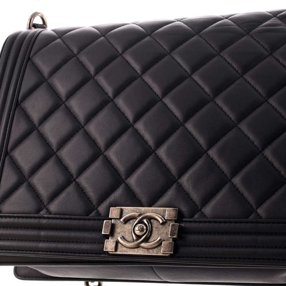 CHANEL Boy Flap Bag Quilted Lambskin Large - image 6