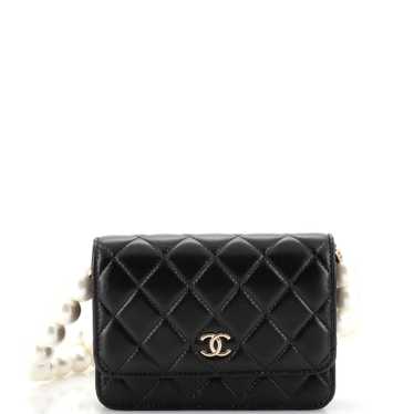 CHANEL Pearl Strap CC Wallet on Chain Quilted Calf