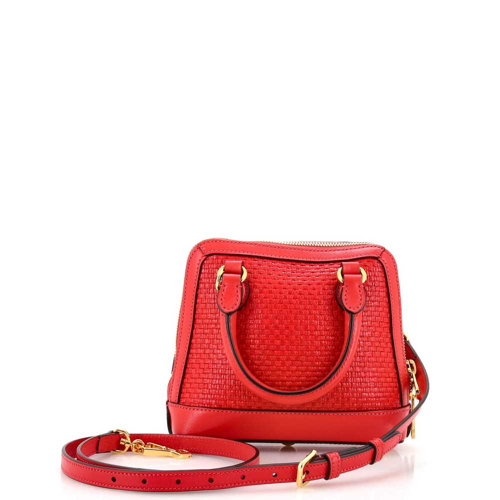 GUCCI Horsebit 1955 Top Handle Bag Raffia Mini - image 3