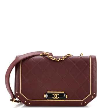 CHANEL Octagon CC Clasp Flap Bag Quilted Lambskin 