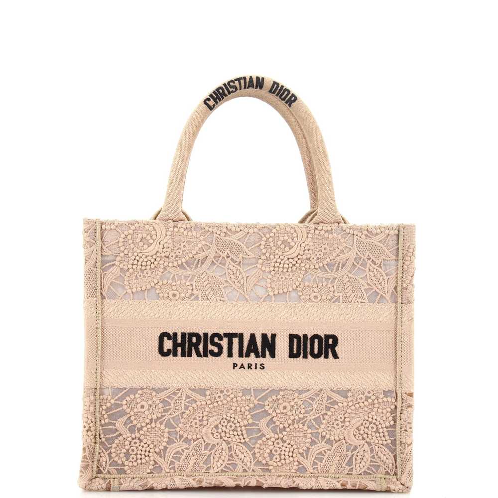 Christian Dior Book Tote Embroidered Lace Small - image 1