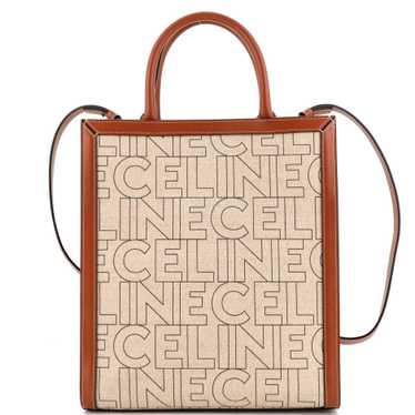 CELINE Vertical Cabas Tote Printed Canvas and Lea… - image 1