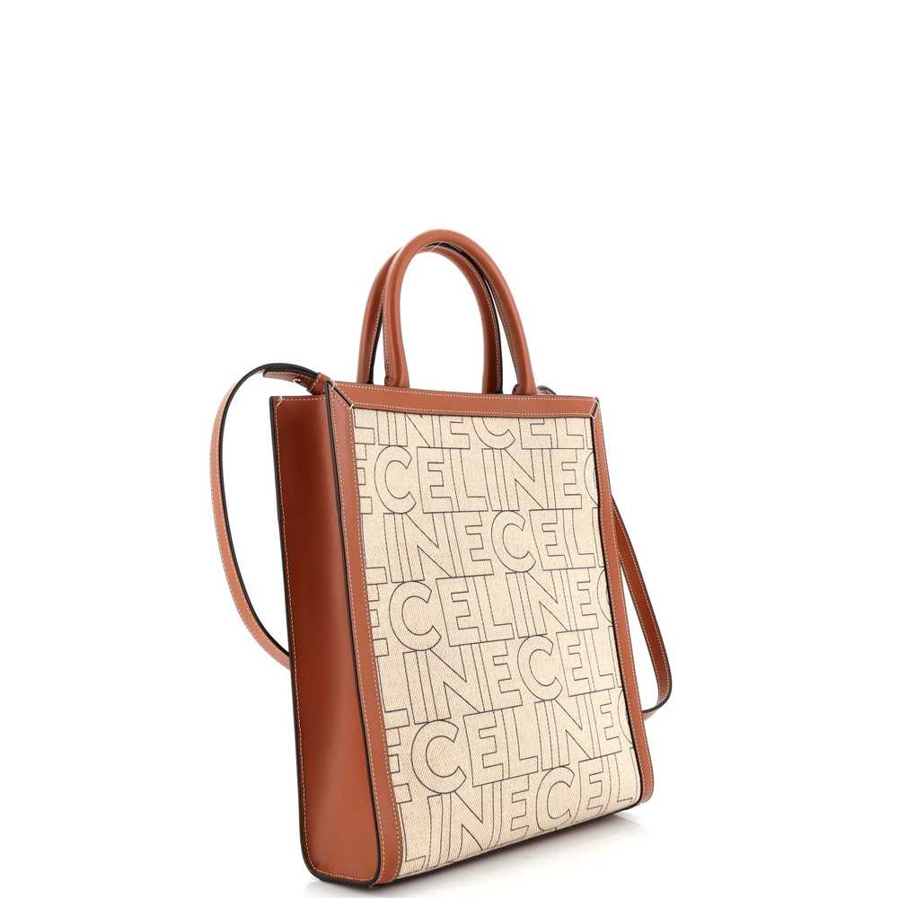 CELINE Vertical Cabas Tote Printed Canvas and Lea… - image 2