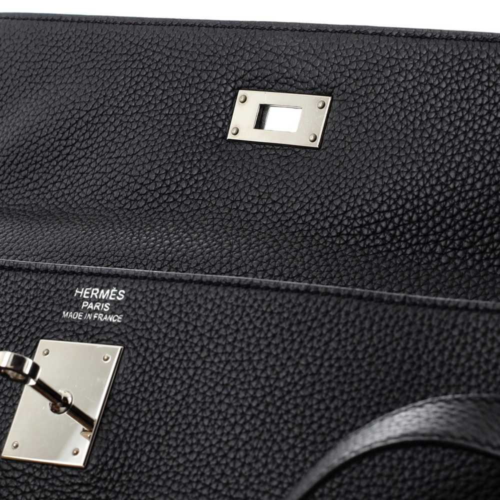 Hermes Kelly Handbag Noir Togo with Palladium Har… - image 9