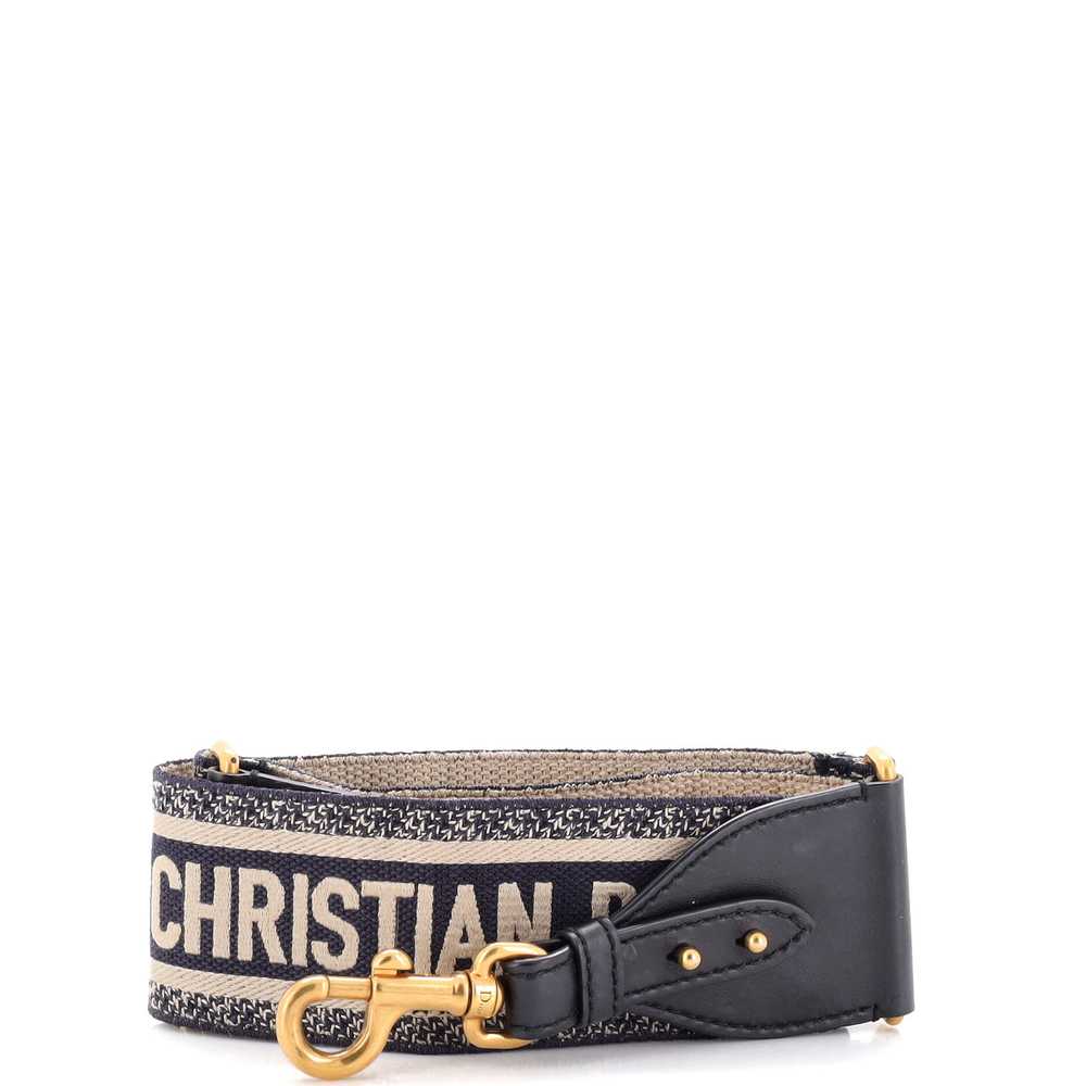 Christian Dior Logo Shoulder Strap Embroidered Ca… - image 1