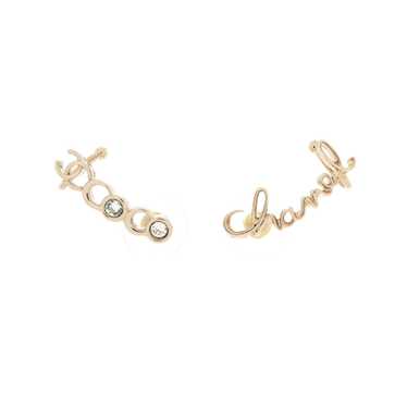 CHANEL Coco Script Climber Earrings - image 1
