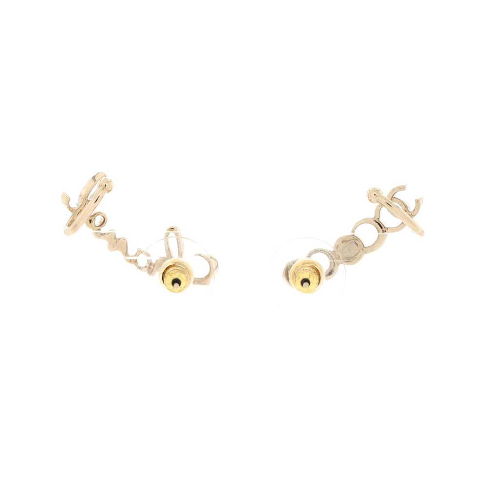 CHANEL Coco Script Climber Earrings - image 2
