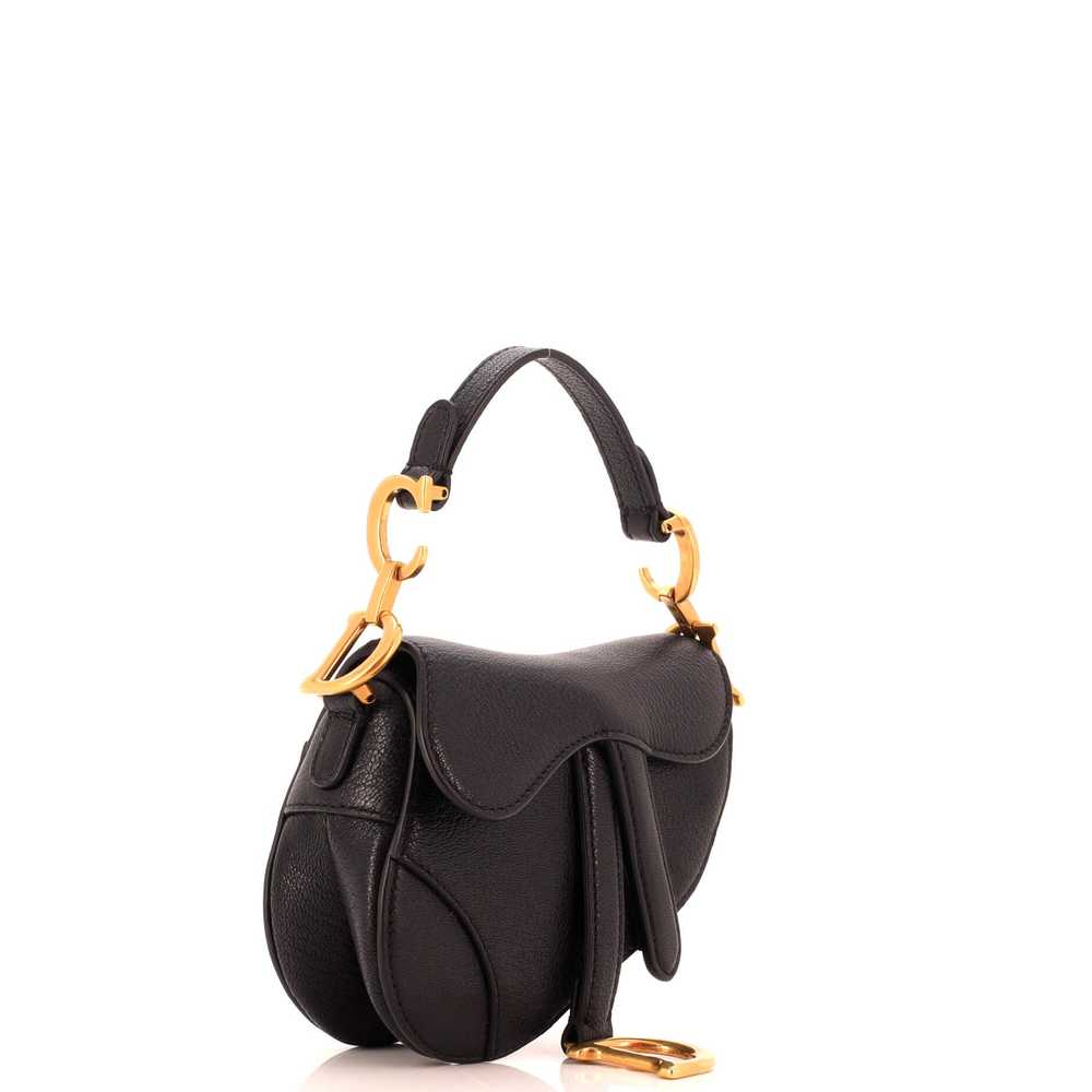Christian Dior Saddle Handbag Leather Micro - image 2