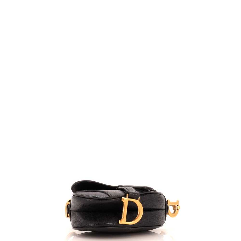 Christian Dior Saddle Handbag Leather Micro - image 4