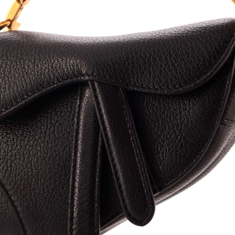 Christian Dior Saddle Handbag Leather Micro - image 6