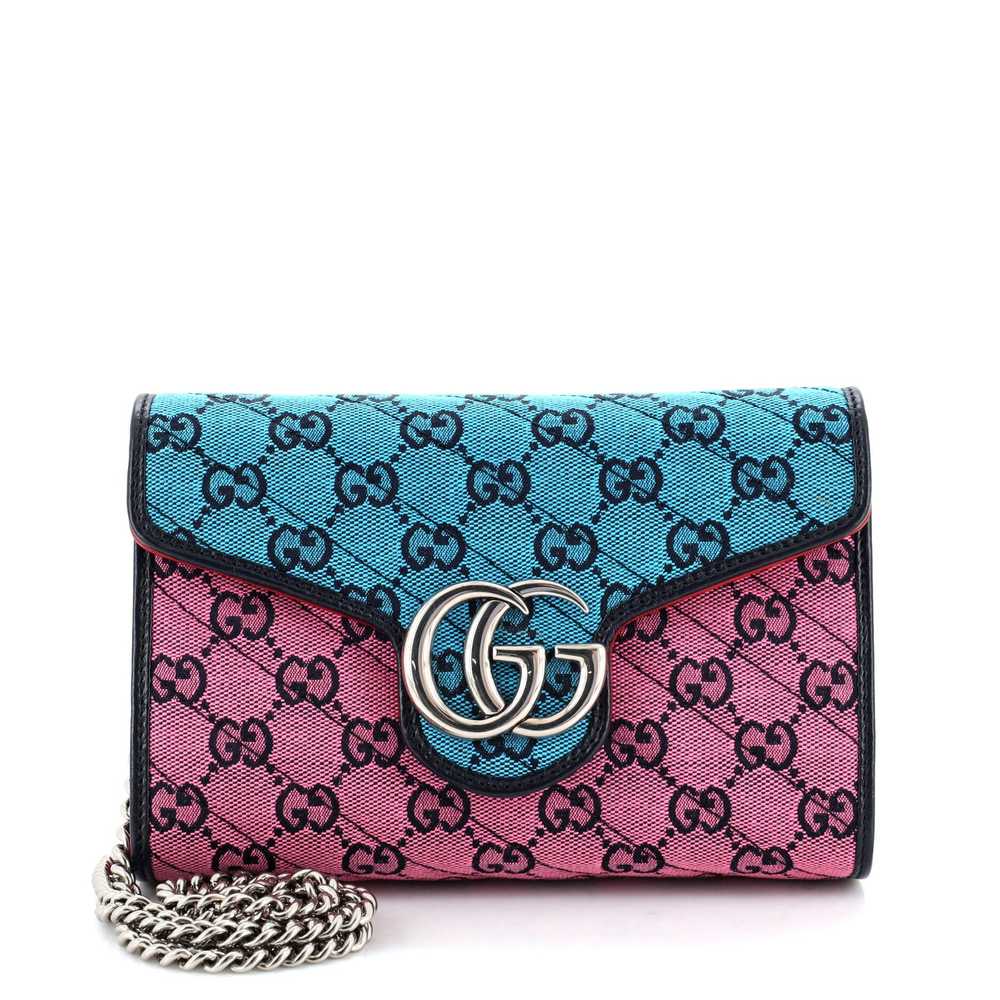 GUCCI GG Marmont Chain Wallet Diagonal Quilted GG… - image 1