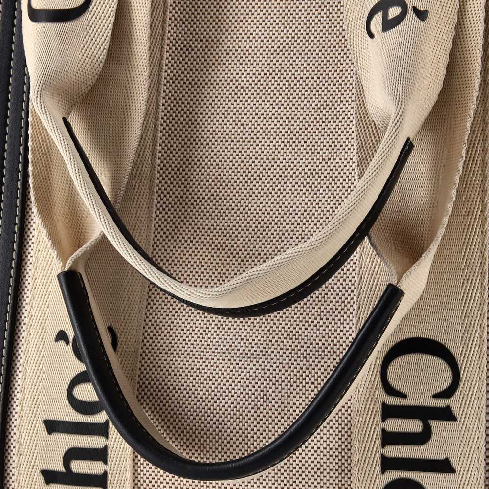 CHLOE Woody Tote Canvas with Leather Large - image 6