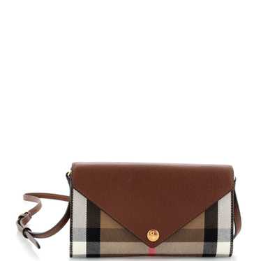 Burberry Hannah Envelope Wallet on Strap Leather a