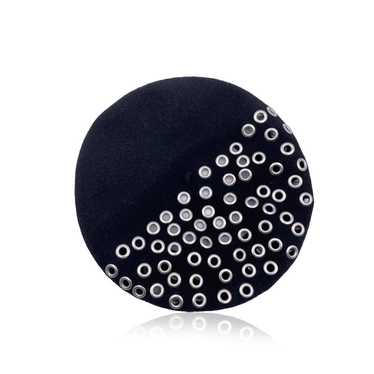 CHRISTIAN DIOR Black Wool Grommets Eyelets French… - image 1