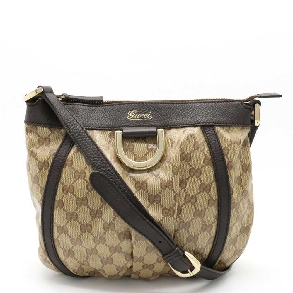 GUCCI Abbey GG Crystal Shoulder Bag Coated Canvas… - image 1