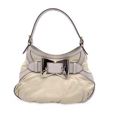 GUCCI White Leather Queen Hobo Shoulder Bag - image 1