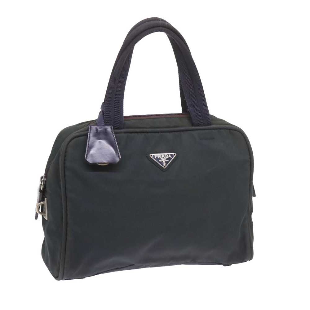 PRADA Hand Bag Nylon Green Auth 60700 - image 1