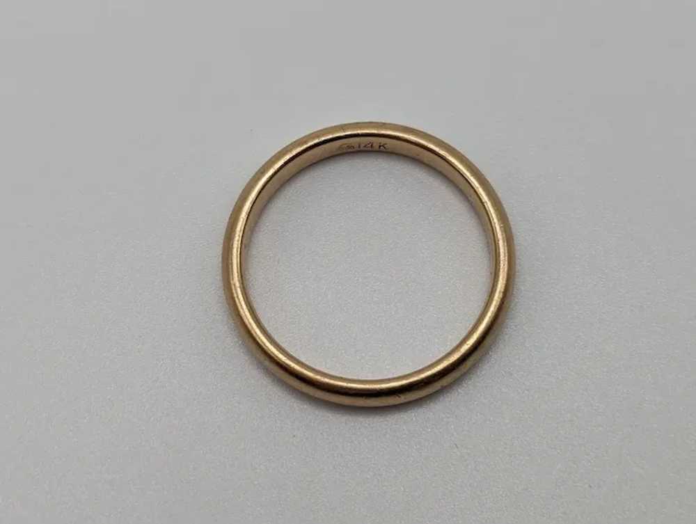 14k Antique 5 grams Yellow Gold Plain Wedding Ban… - image 5