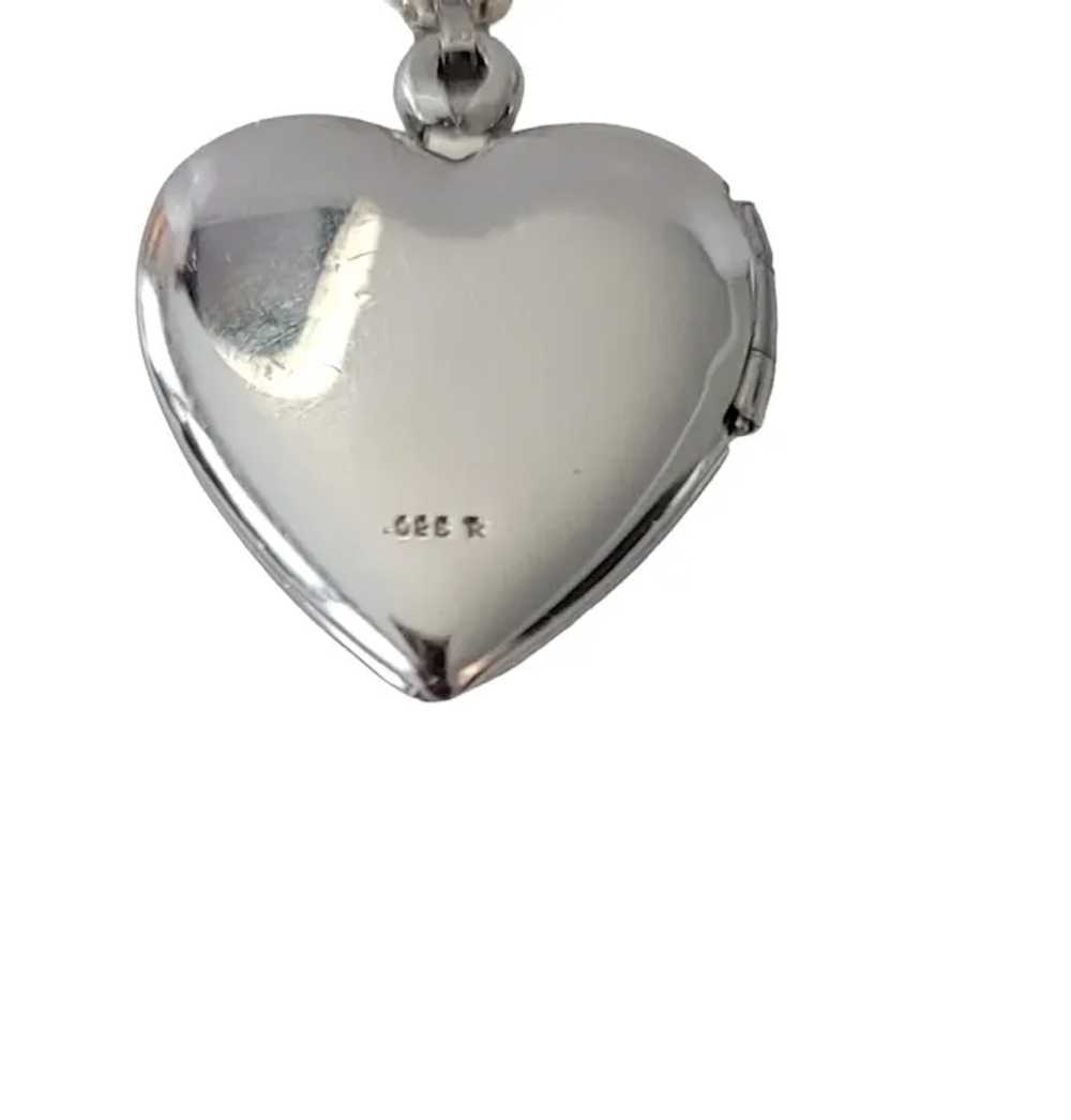 Sterling Silver I LOVE YOU Pink Rose Heart Locket… - image 7