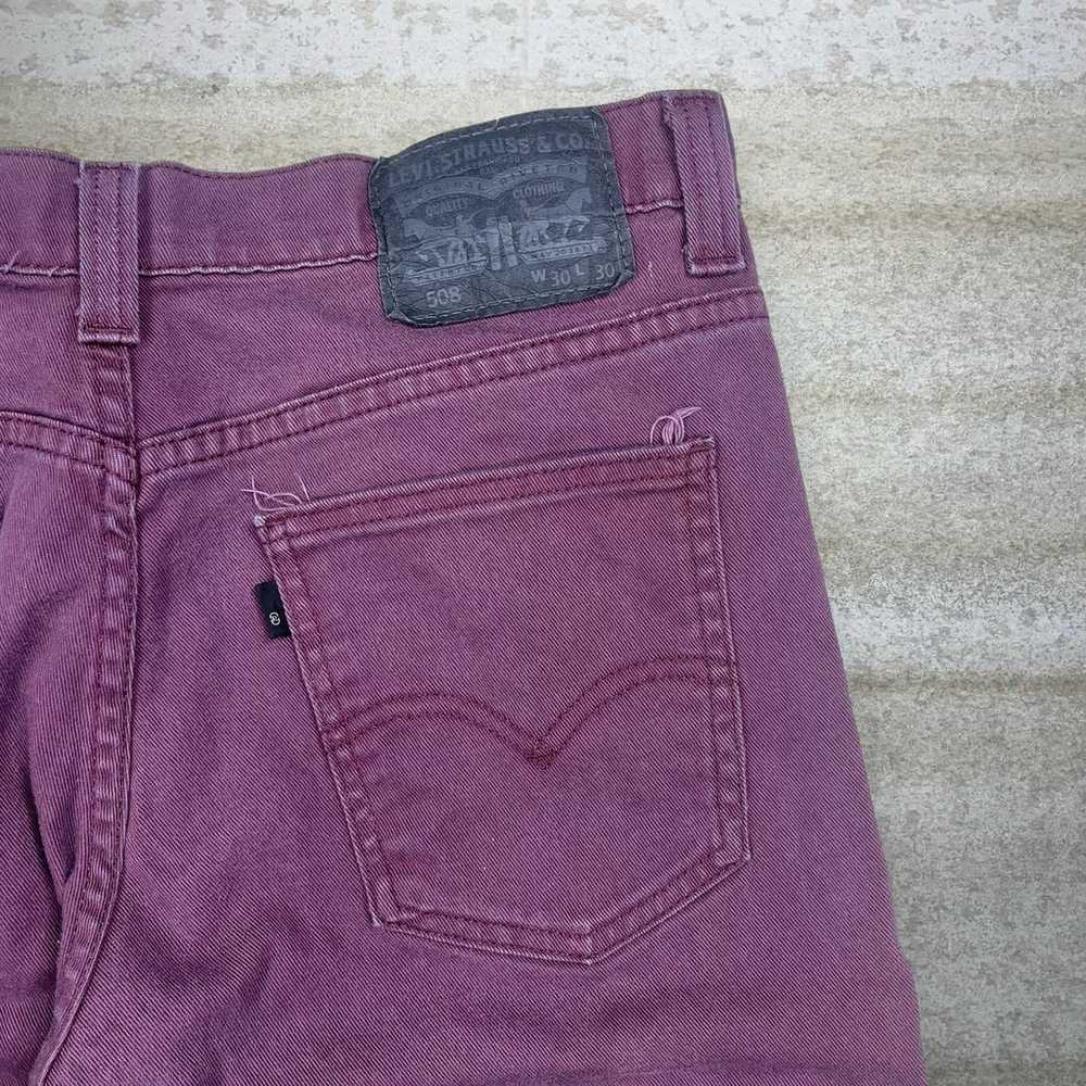 Levis Jeans 508 Regular Tapered Fit Purple Wash D… - image 3