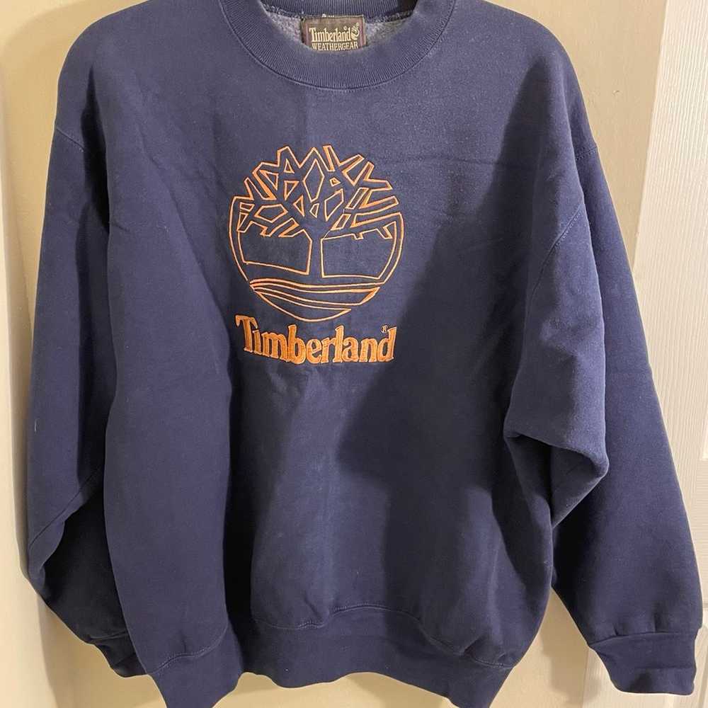 Timberland Weather gear Sweater Large Embroidered… - image 7