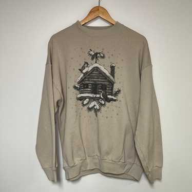 Vintage Birdhouse Sweatshirt 90s Grandma Sweater … - image 1