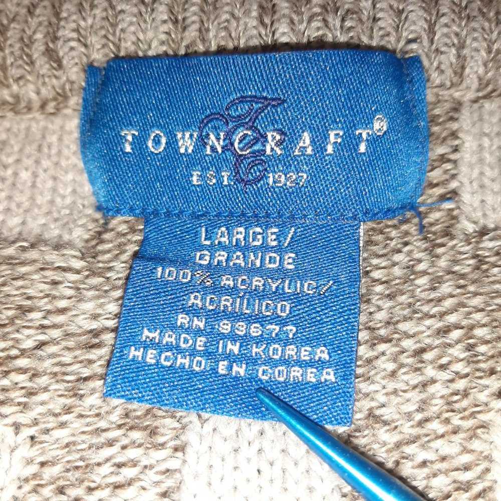 VTG Towncraft Men's Crewneck Sweater Brown Size L… - image 2