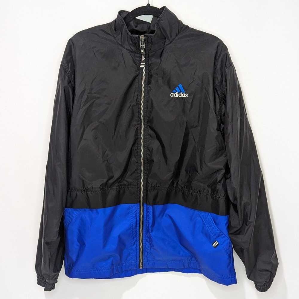 VINTAGE Adidas Sm Logo Two Tone Windbreaker Jacke… - image 1