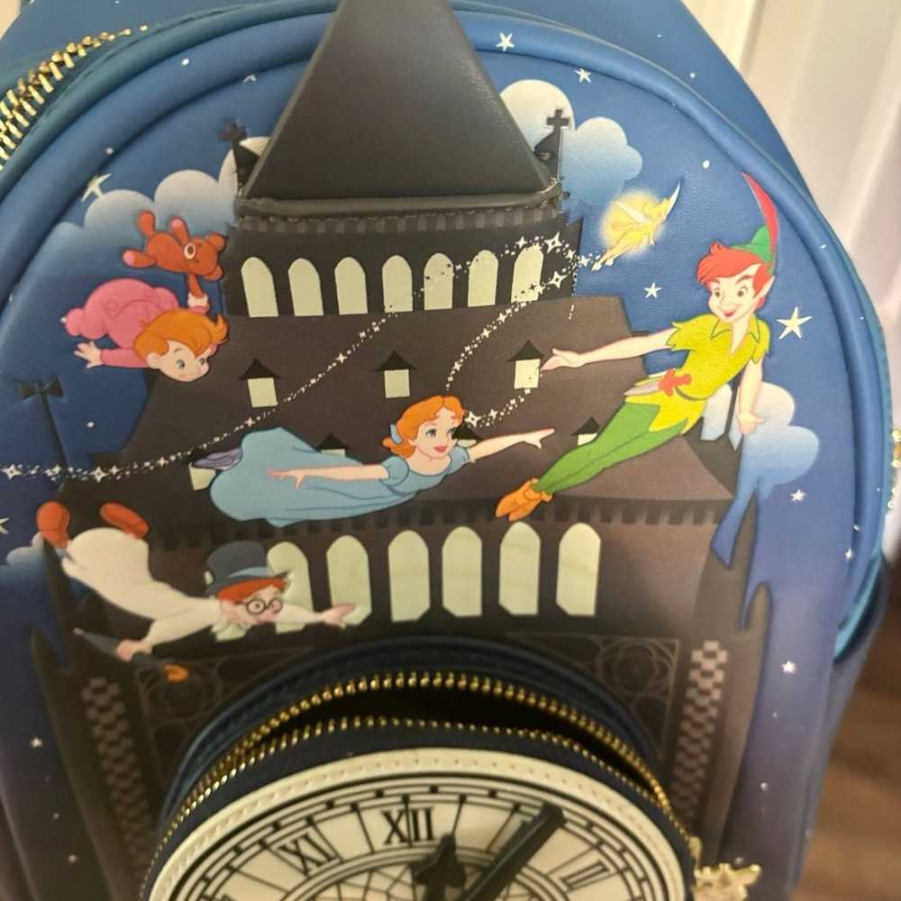 NWOT Disney Loungefly Peter Pan Glow Clock Blue M… - image 2