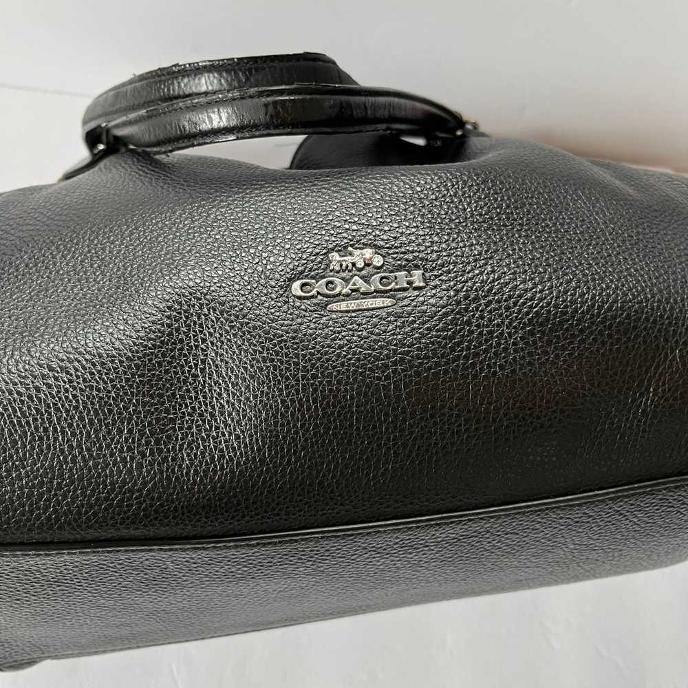 Coach Black Pebbled Leather Hallie Shoulder Bag H… - image 6