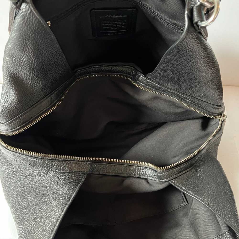 Coach Black Pebbled Leather Hallie Shoulder Bag H… - image 9