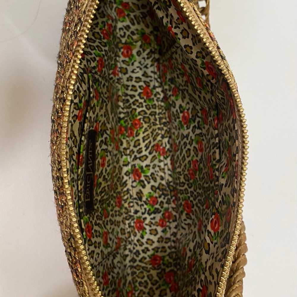Eric Javits Shoulder Bag Squishee Woven Straw Bra… - image 10