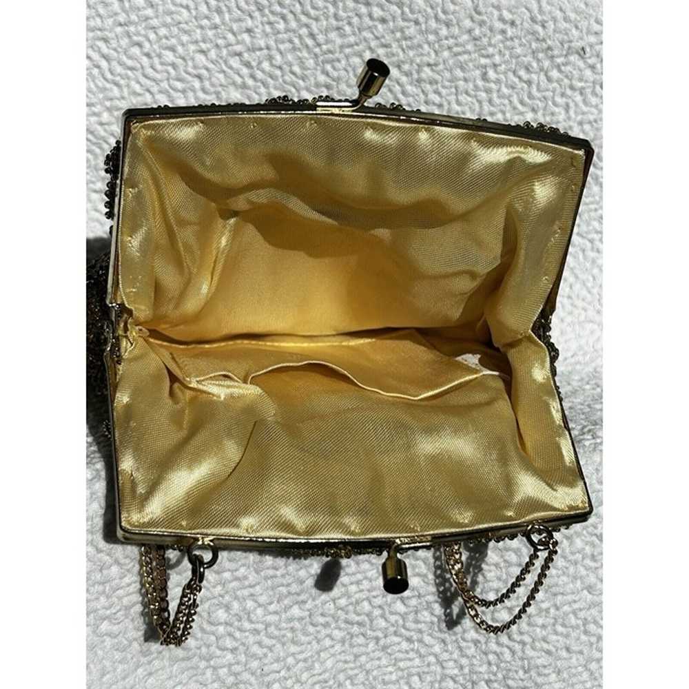 Beaded Clutch/handbag Vintage1960s Style Hand Wor… - image 5