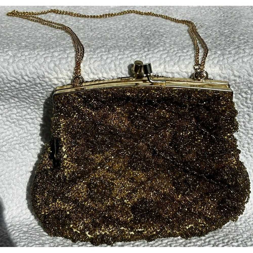 Beaded Clutch/handbag Vintage1960s Style Hand Wor… - image 9