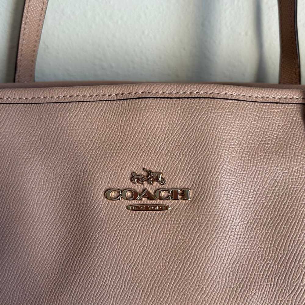 Authentic Coach Large City Zip Leather Tote - image 2