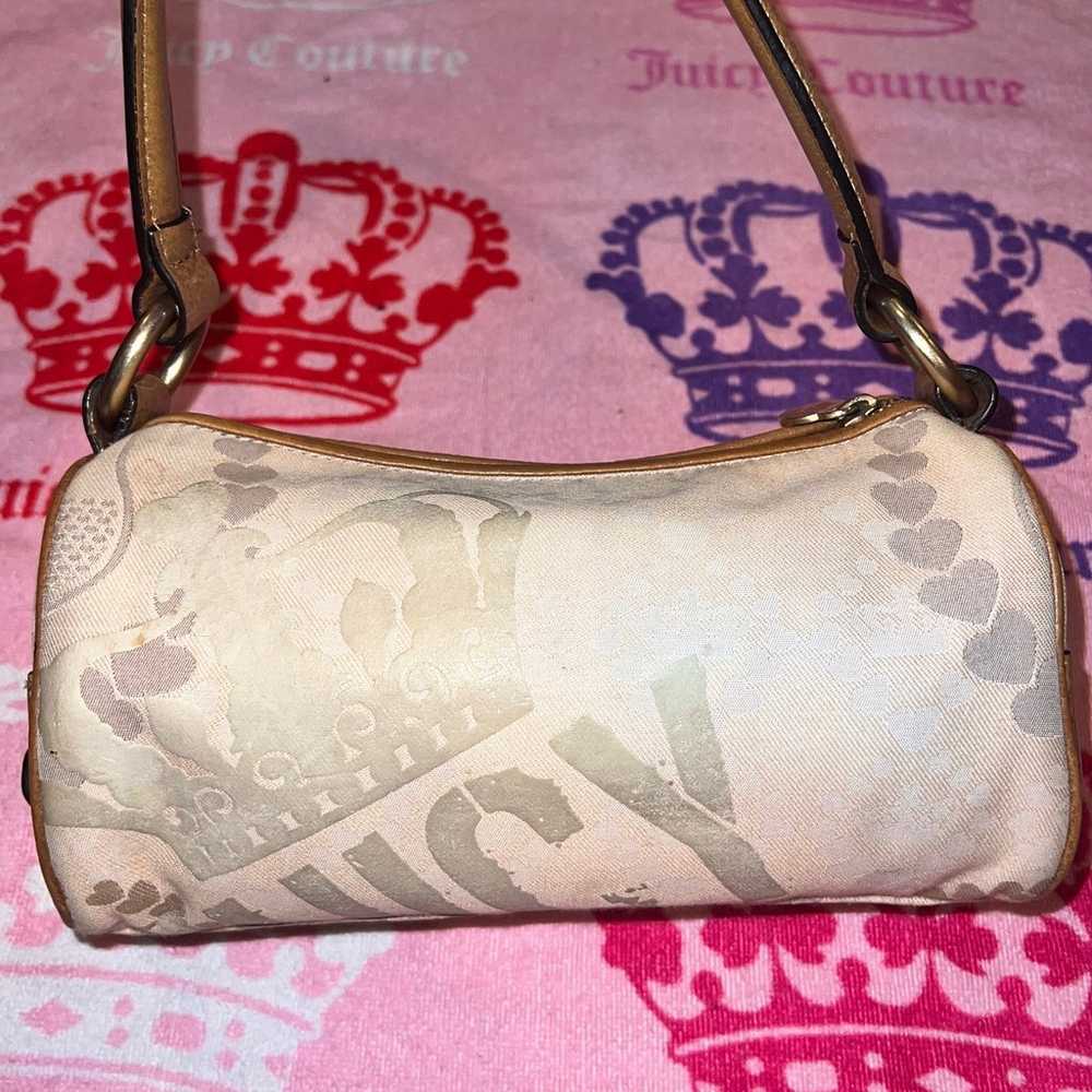 Vintage Cream Juicy Couture Purse Barrel Bag Hand… - image 12