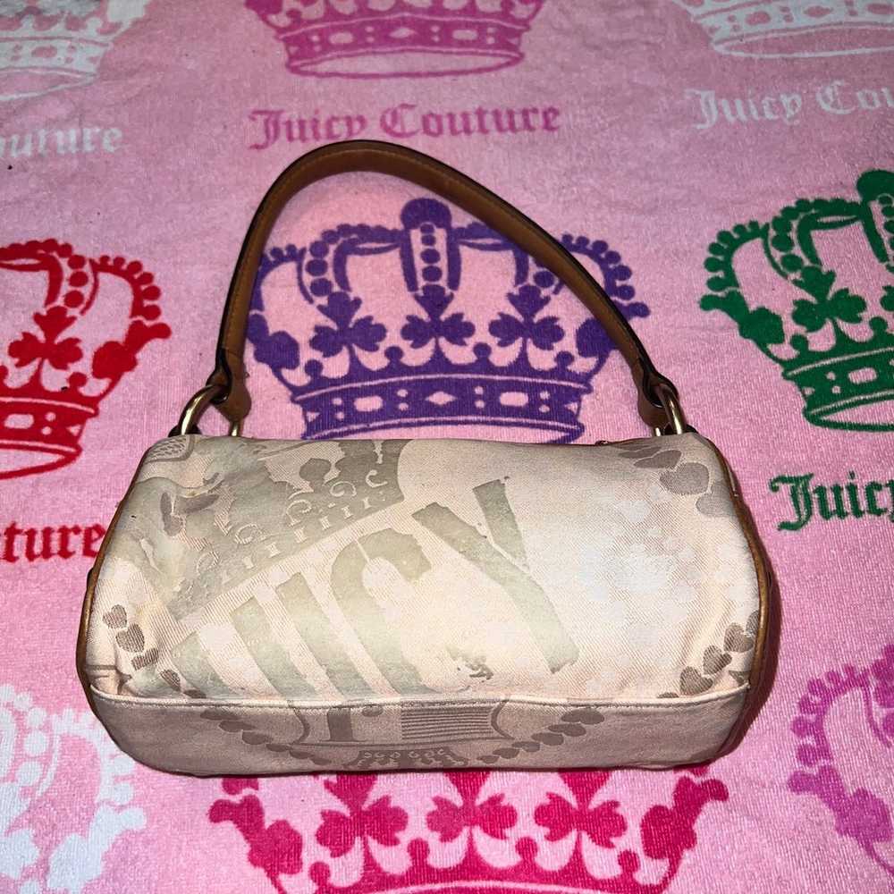 Vintage Cream Juicy Couture Purse Barrel Bag Hand… - image 1