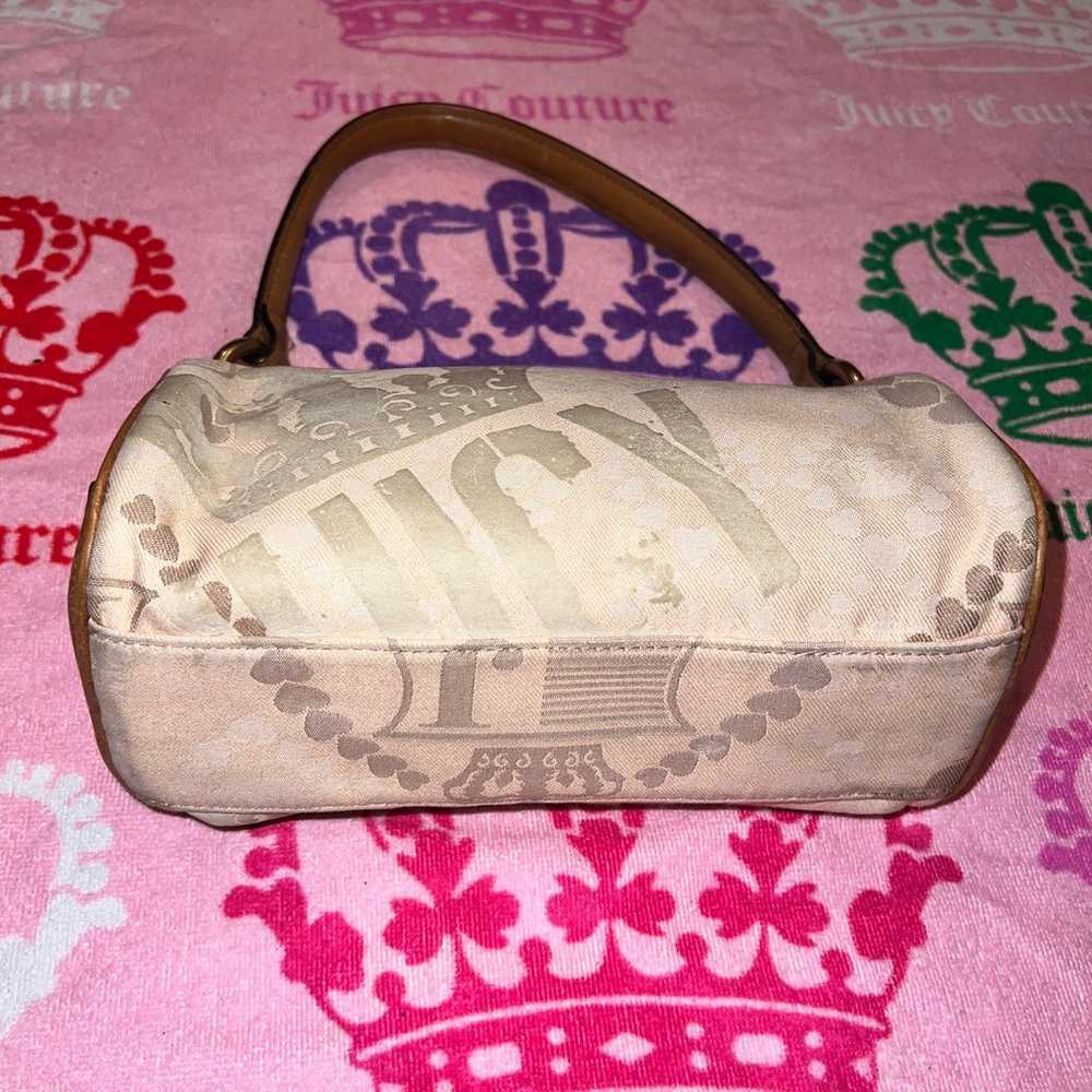 Vintage Cream Juicy Couture Purse Barrel Bag Hand… - image 2