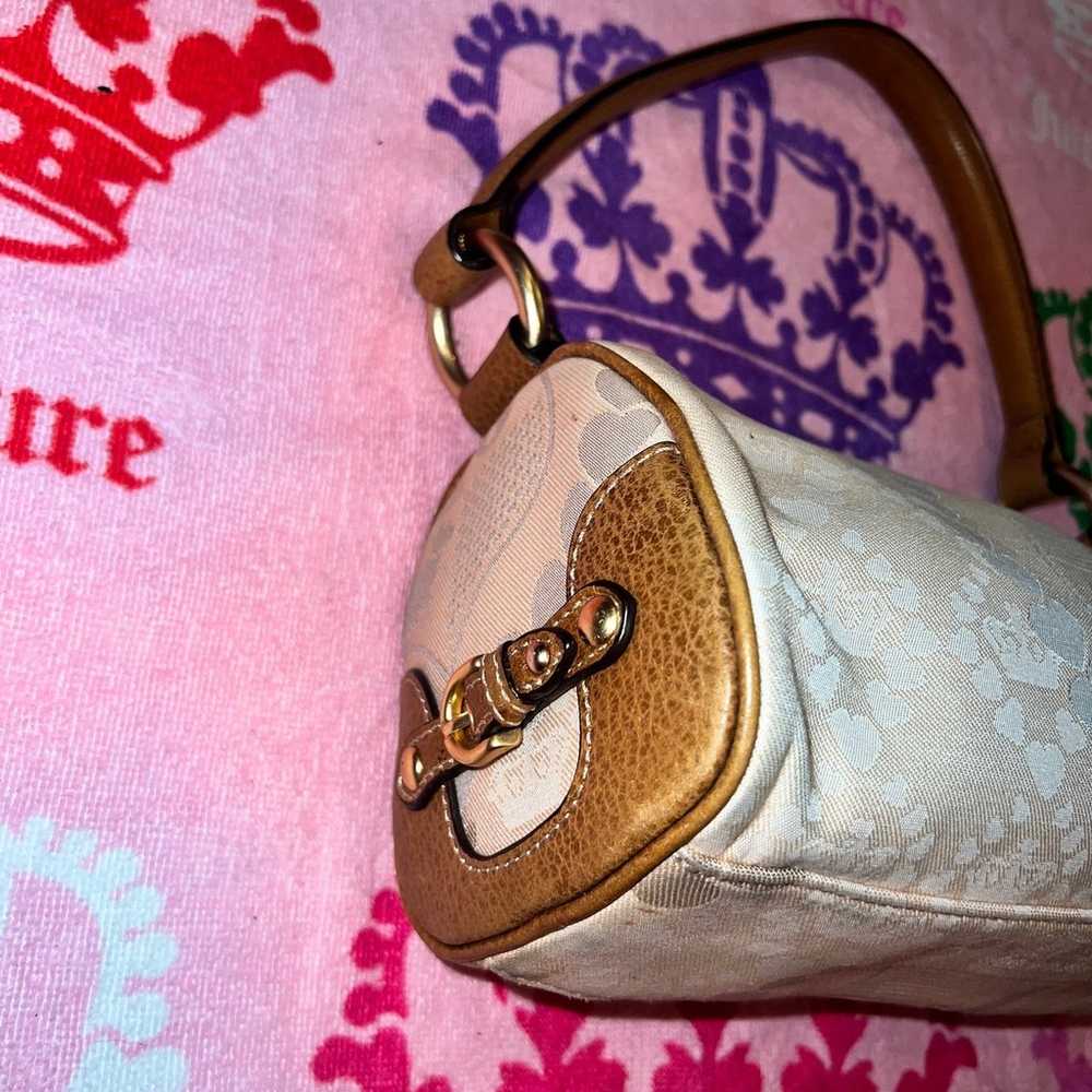 Vintage Cream Juicy Couture Purse Barrel Bag Hand… - image 5