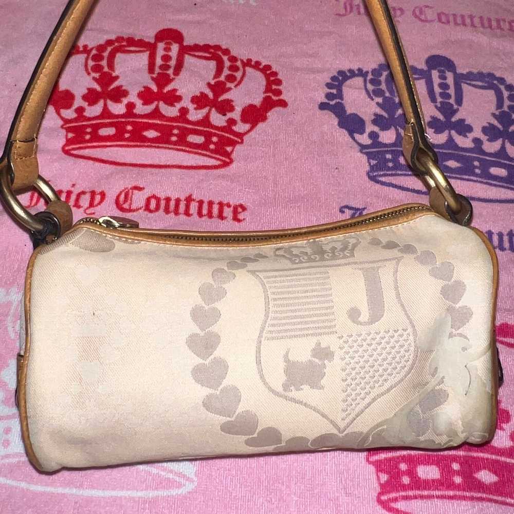 Vintage Cream Juicy Couture Purse Barrel Bag Hand… - image 9