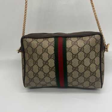 Auth Gucci Web Sherry Line shoulder hand bag GG P… - image 1