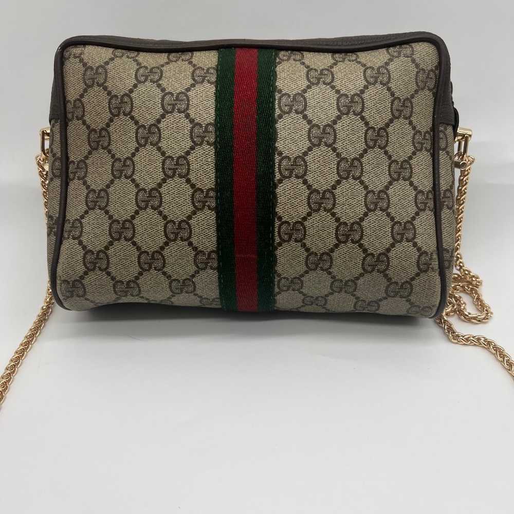 Auth Gucci Web Sherry Line shoulder hand bag GG P… - image 2