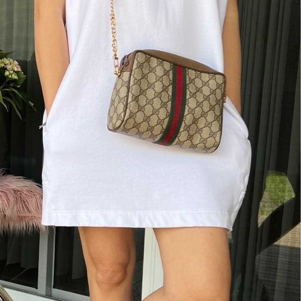 Auth Gucci Web Sherry Line shoulder hand bag GG P… - image 3
