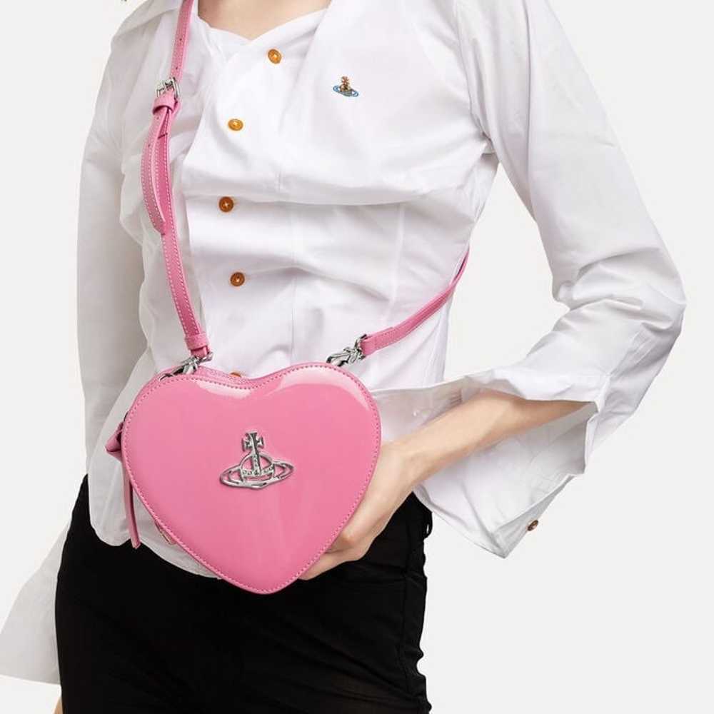 Vivienne Westwood Louise Pink Heart Shaped Crossb… - image 2